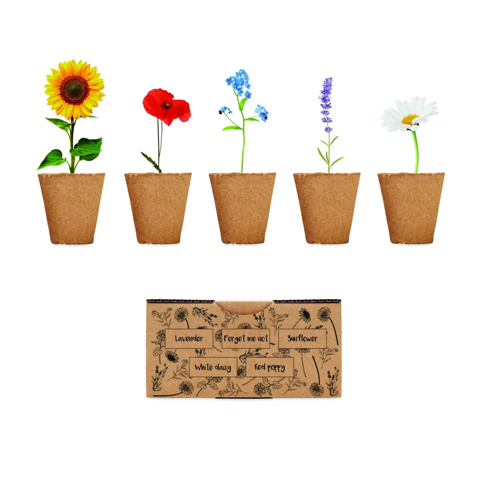 Logo trade promotional giveaway photo of: Flowers growing kit