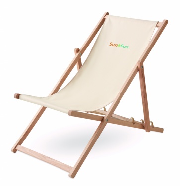 Logo trade corporate gift photo of: Beach chair in wood