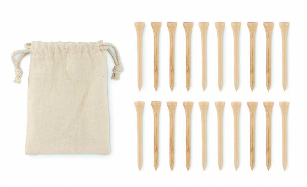 Logotrade corporate gift picture of: 20 bamboo golf tees set