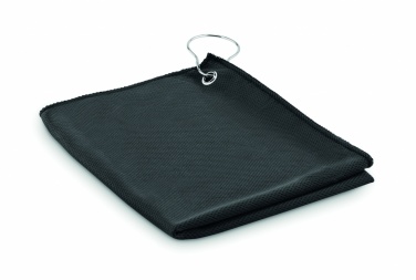 Logo trade promotional merchandise photo of: RPET golf towel with hook clip