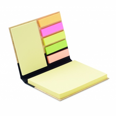 Logo trade promotional items image of: Bamboo sticky note memo pad