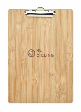 Logo trade advertising products image of: A4 bamboo clipboard