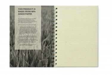 Logotrade promotional item image of: A5 grass notebook 80 lined