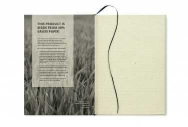 Logo trade promotional giveaways image of: A5 grass notebook 80 lined