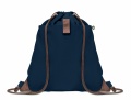 Recycled cotton drawstring bag, French Navy