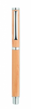 Logo trade promotional products image of: Bamboo gel pen