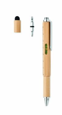 Logo trade promotional gifts picture of: Spirit level pen in bamboo