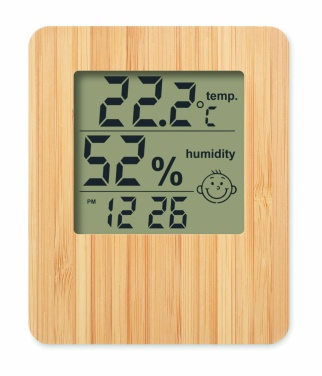 Logotrade promotional product image of: Bamboo weather station