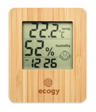 Logo trade advertising product photo of: Bamboo weather station