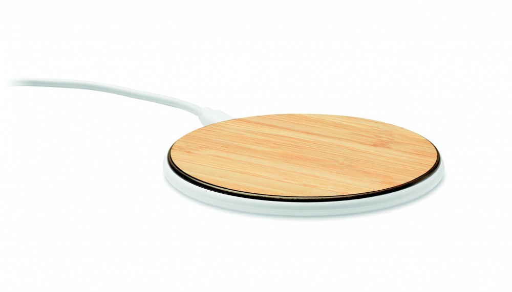 Logotrade business gift image of: Bamboo wireless charger 10W