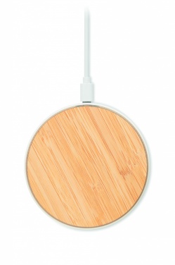 Logotrade promotional item image of: Bamboo wireless charger 10W