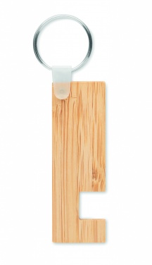 Logotrade promotional item image of: Bamboo stand and key ring Savonlinna