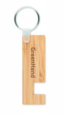 Logotrade promotional gift image of: Bamboo stand and key ring Savonlinna