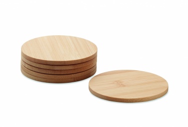 Logotrade promotional gift image of: Set of 6 bamboo coasters