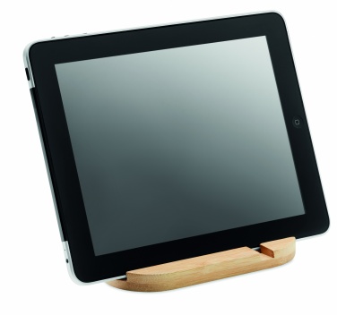 Logo trade promotional merchandise image of: Bamboo tablet/smartphone stand