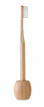 Logo trade promotional products picture of: Bamboo tooth brush with stand