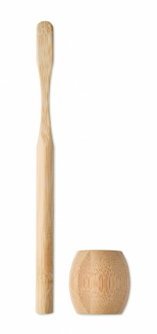 Logotrade promotional item picture of: Bamboo tooth brush with stand