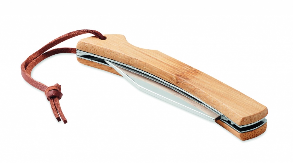 Logotrade promotional product image of: Foldable knife in bamboo