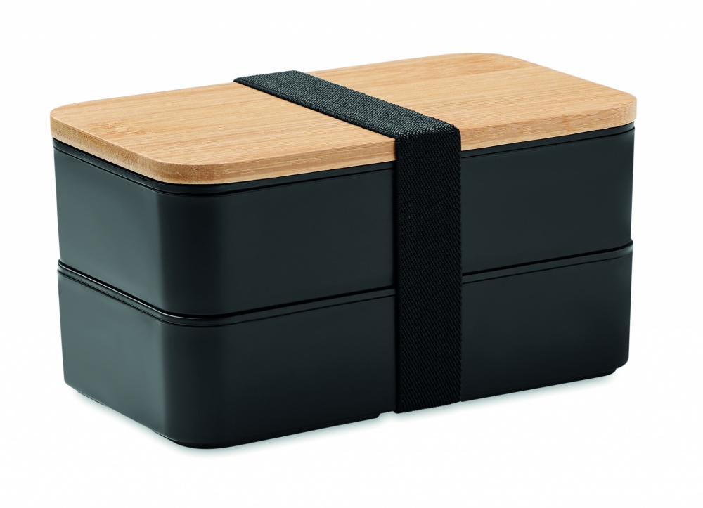 Logo trade advertising products image of: Lunch box in PP and bamboo lid