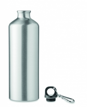 Logotrade promotional products photo of: 1000 ml single-walled aluminum water bottle with a carabiner