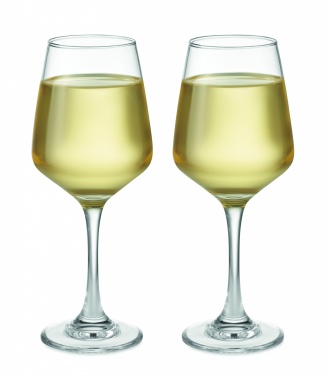 Logo trade business gifts image of: Set of 2 wine glasses