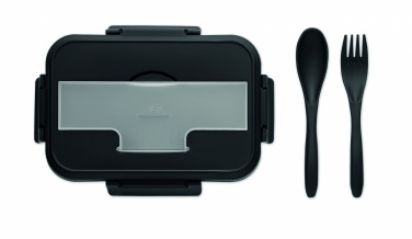 Logo trade promotional giveaways image of: Lunch box with cutlery in PP