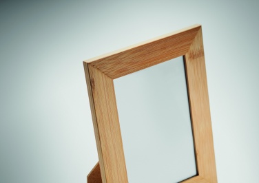 Logo trade business gift photo of: Bamboo photo frame