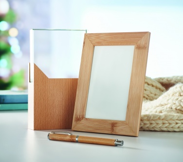 Logo trade promotional gift photo of: Bamboo photo frame