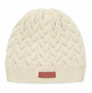 Logotrade promotional gift image of: Cable knit beanie in RPET