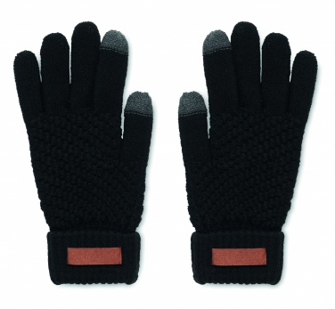 Logo trade business gifts image of: Rpet tactile gloves