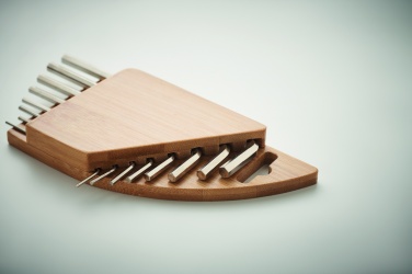 Logotrade promotional product picture of: Hex key set in bamboo