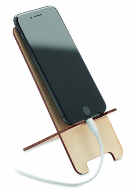 Logo trade promotional merchandise photo of: Birch Wood phone stand