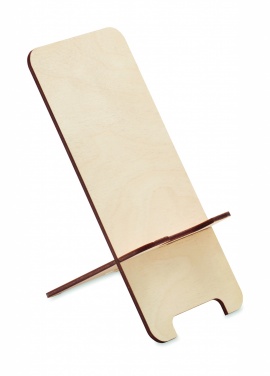 Logo trade corporate gifts image of: Birch Wood phone stand