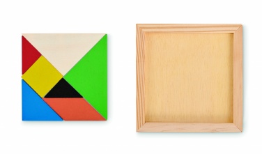 Logo trade promotional merchandise photo of: Tangram puzzle in wood