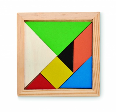 Logo trade promotional giveaway photo of: Tangram puzzle in wood