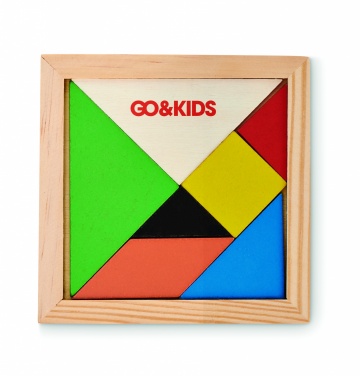 Logo trade promotional merchandise photo of: Tangram puzzle in wood