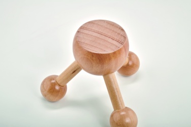 Logo trade promotional giveaways image of: Hand held massager in wood