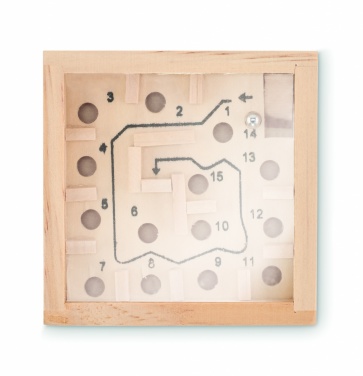 Logo trade business gift photo of: Pine wooden labyrinth game