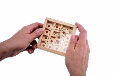 Logo trade promotional gifts image of: Pine wooden labyrinth game