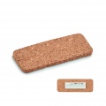 Name tag holder in cork, Beige