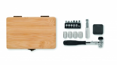 Logotrade promotional giveaway picture of: 13 piece tool set, bamboo case