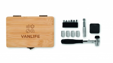 Logotrade promotional gift picture of: 13 piece tool set, bamboo case