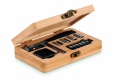 13 piece tool set, bamboo case, Wood