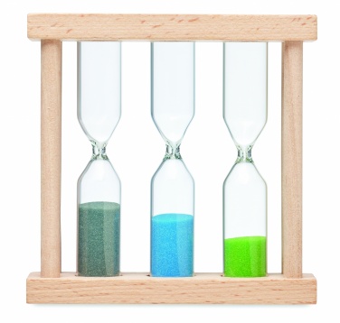 Logotrade advertising product image of: Set of 3 wooden sand timer