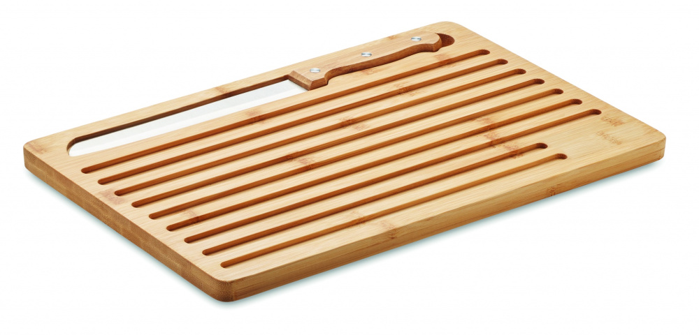 Logo trade promotional giveaways image of: Bamboo cutting board set