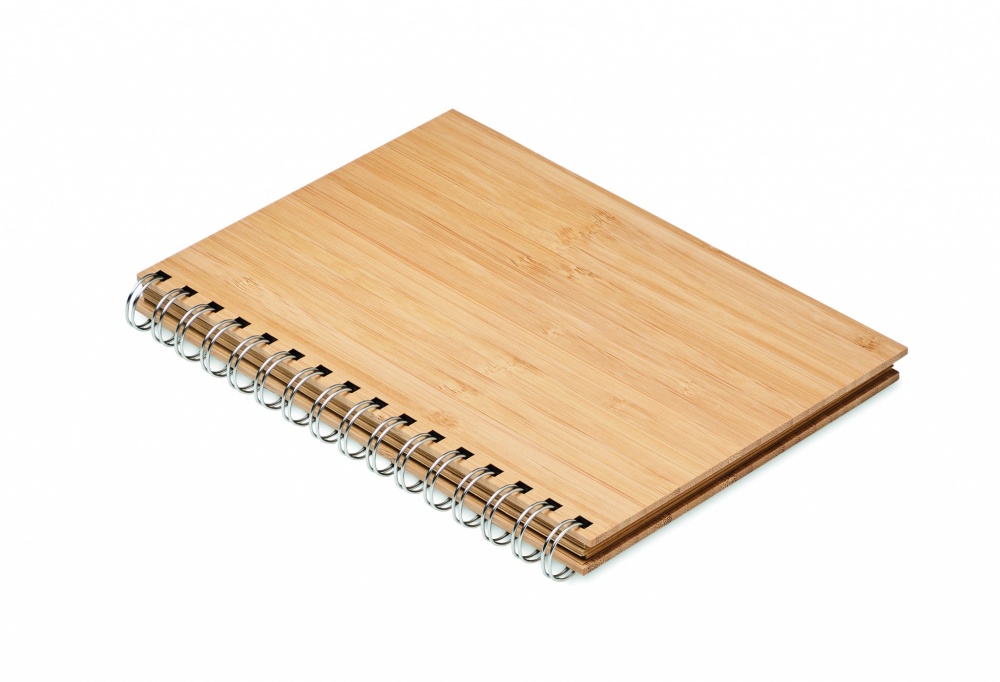 Logo trade business gift photo of: A5 ring bound Bamboo notebook