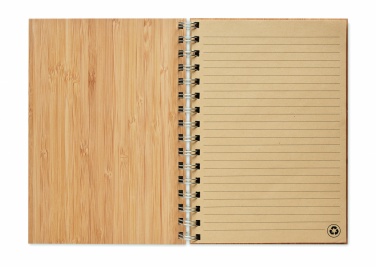 Logotrade business gift image of: A5 ring bound Bamboo notebook