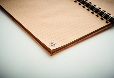 Logo trade promotional merchandise picture of: A5 ring bound Bamboo notebook