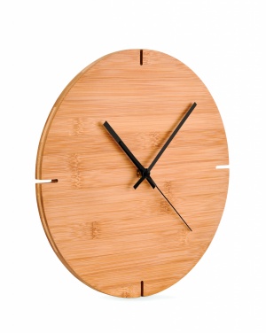 Logotrade promotional item image of: Round shape bamboo wall clock