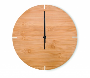 Logotrade promotional giveaway picture of: Round shape bamboo wall clock